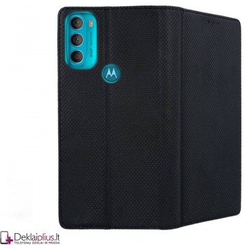 Telone atverčiamas dėklas - juodas (telefonams Motorola Moto G71 5G)